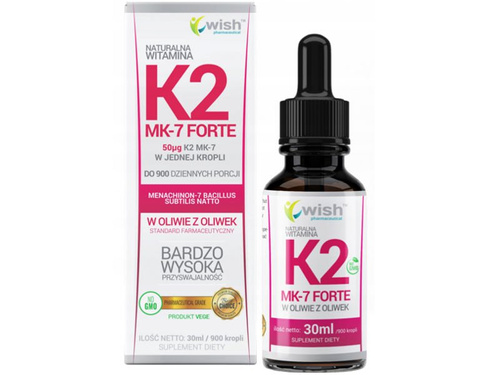 WISH Naturalna Witamina K2 MK-7 Forte w kroplach 30 ml