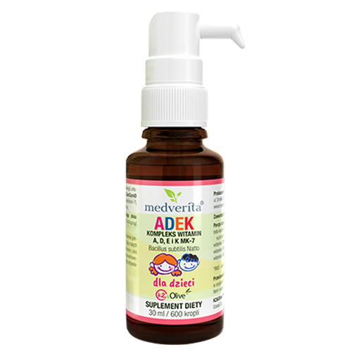 MEDVERITA Witaminy ADEK dla dzieci 30 ml/600 kropli