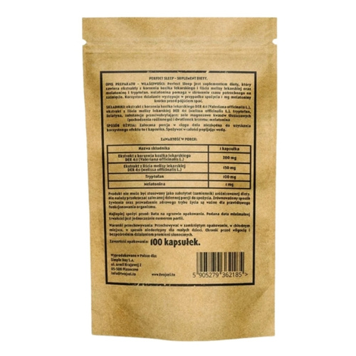 TWÓJ CEL TO Perfect Sleep na Sen Stres Melatonina 100 kaps
