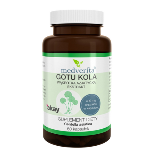 MEDVERITA Gotu Kola - Wąkrotka Azjatycka 60 kaps