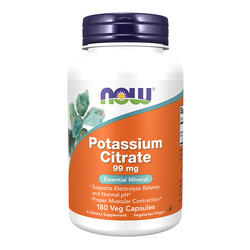 NOW FOODS Potassium Citrate Cytrynian Potasu 99mg 180 kaps