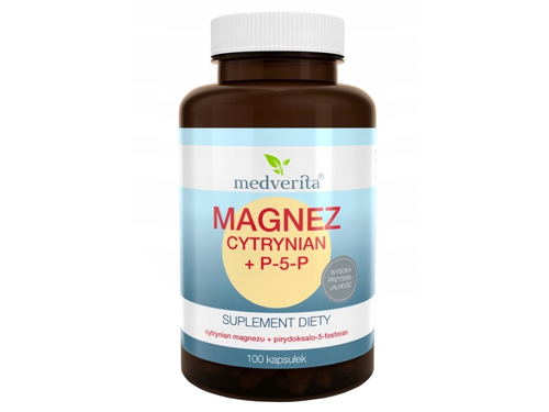 MEDVERITA Magnez Cytrynian + P-5-P 100 kaps