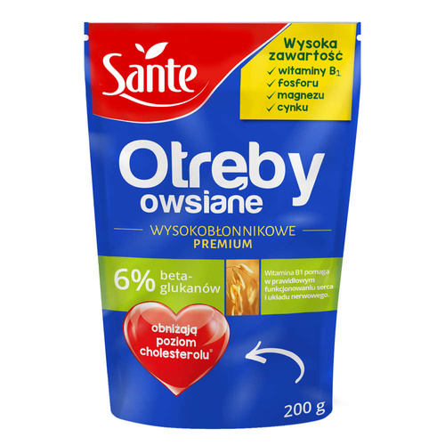 SANTE Otręby Owsiane 19% błonnika 200 g