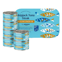 Tuńczyk Skipjack w oleju słonecznikowym 195g x 6 opakowań