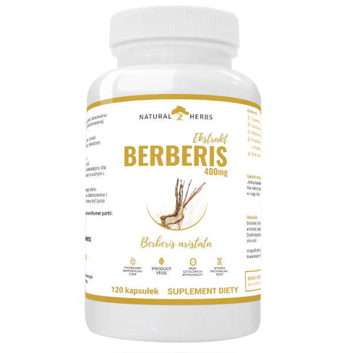 NATURAL HERBS Berberis Ekstrakt 400 mg 120 kaps