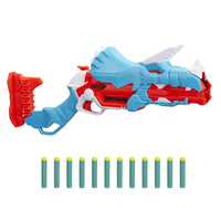NERF Wyrzutnia DinoSquad Tricera-blast z zestawem 12 strzałek