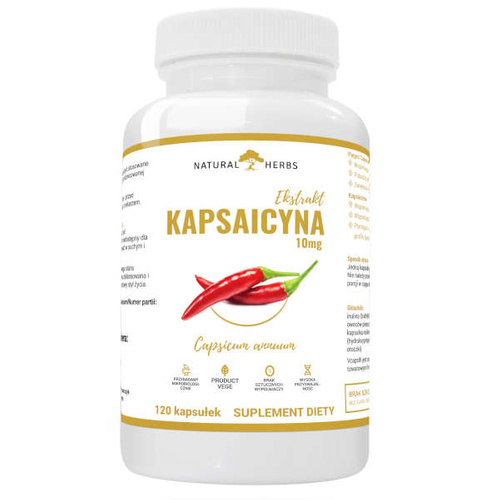 NATURAL HERBS Kapsaicyna Ekstrakt 10mg 120 kaps