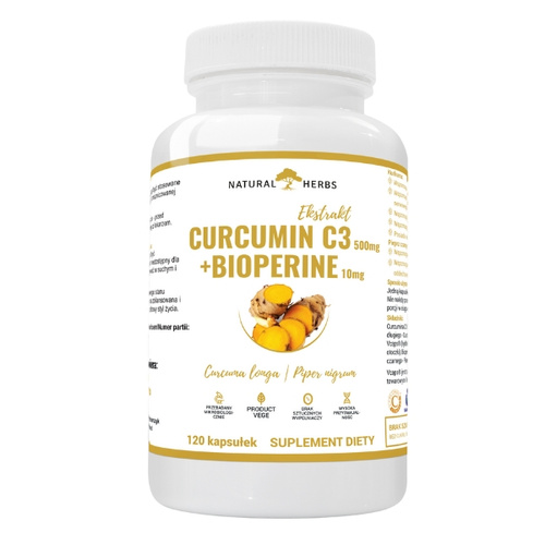 NATURAL HERBS Kurkumina + Piperyna 120 kaps