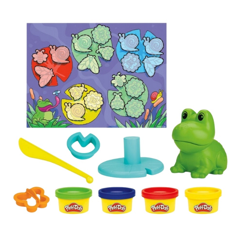 PLAY-DOH Żaba – Zestaw Startowy z Ciastoliną i Matą do Zabawy Dla Przedszkolaka