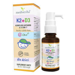 MEDVERITA Witamina K2 + D3 dla dzieci 30ml/600 kr