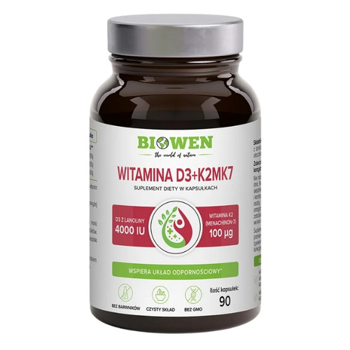 BIOWEN Witaminy D3+K2 MK7 90 kaps