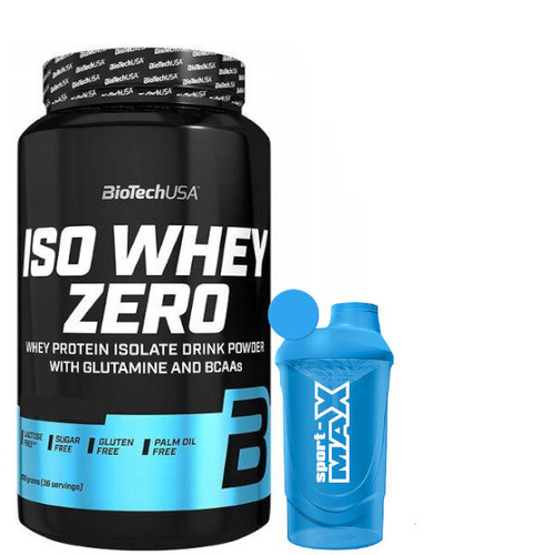 BIOTECH Iso Whey Zero 908 g + SPORT-MAX Shaker 600 ml 