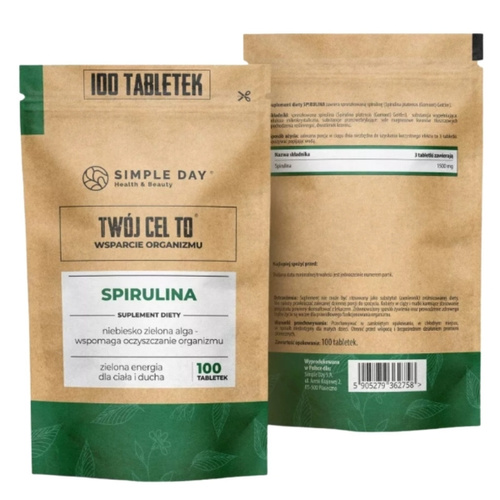 TWÓJ CEL TO Spirulina Oczyszczenie Odchudzanie 100 tabs
