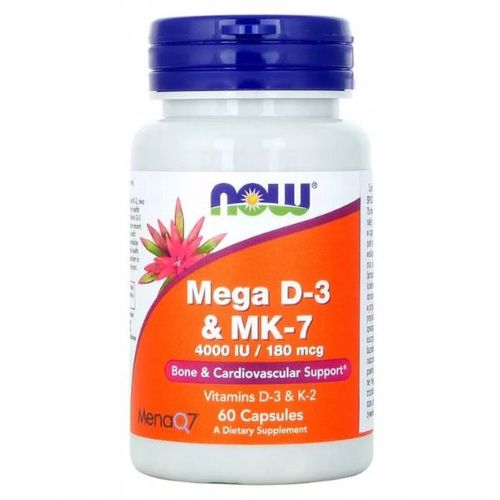 NOW FOODS MEGA D-3 4000 IU & MK-7 60 kaps