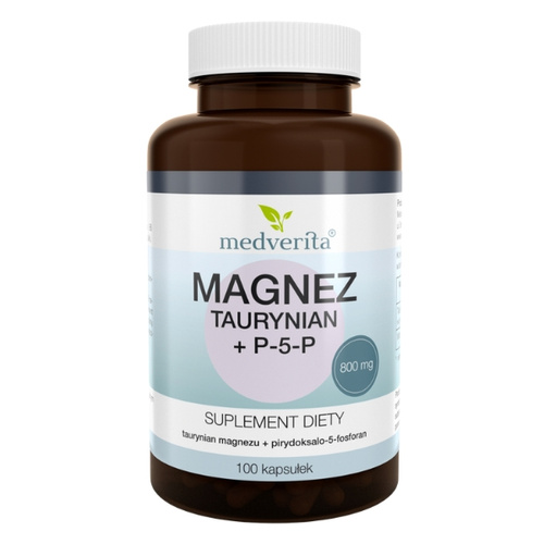 MEDVERITA Magnez Taurynian + P-5-P 100 kaps