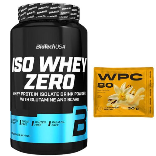 BIOTECH Iso Whey Zero 908 g + nowmax® WPC 80 Whey Protein Concentrate 30 g