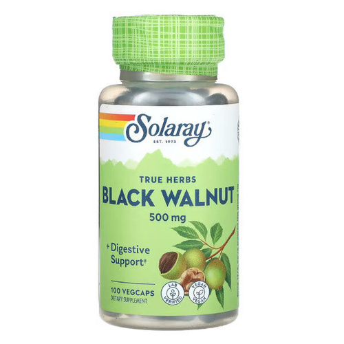 SOLARAY True Herbs Black Walnut 500mg 100 vkaps USA