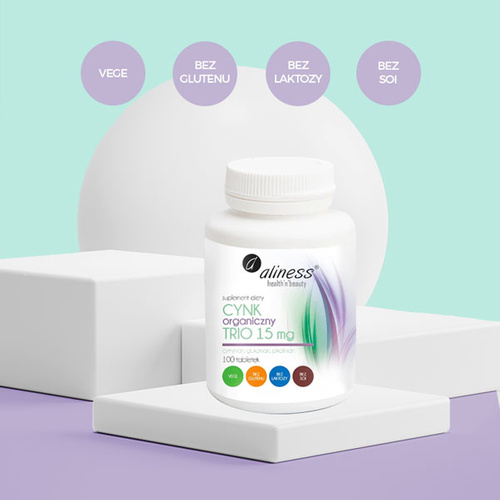 ALINESS Cynk Organiczny Trio 15mg 100 tab
