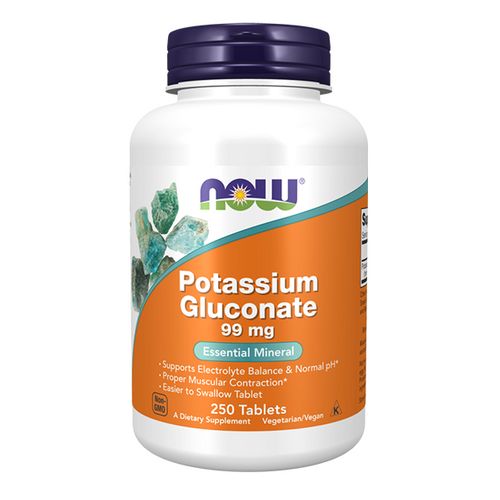 NOW FOODS Potassium Gluconate 99mg 250 tabl