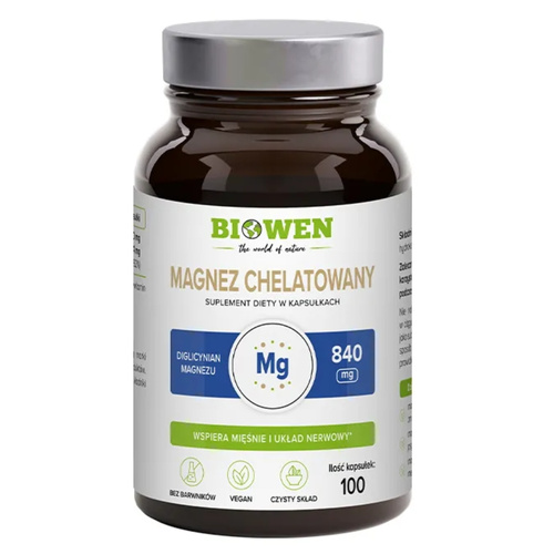BIOWEN Magnez Chelatowany Diglicynian 100 kaps