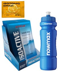 Zestaw Izotonik ACTIVLAB IsoActive 20 x31.5 g + nowmax® Bidon 900ml Clear + nowmax® Isotonic Drink 25 g