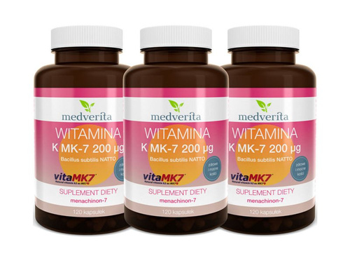 MEDVERITA Witamina K VitaMK7 200mcg 3 x 120 kaps