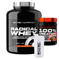 SCITEC Radical Whey 2000 g  + SCITEC 100% Creatine Monohydrate 300 g + Shaker 700 ml