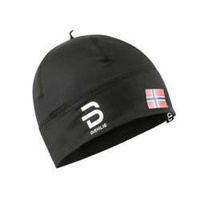 BJORN DAEHLIE czarna damska poliestrowa czapka narciarska z norweską flagą rozmiar OZ
