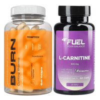nowmax® Burn Cutting Thermo 60 kaps + 4F FUEL L-Carnitine 60 kaps (L-karnityna)