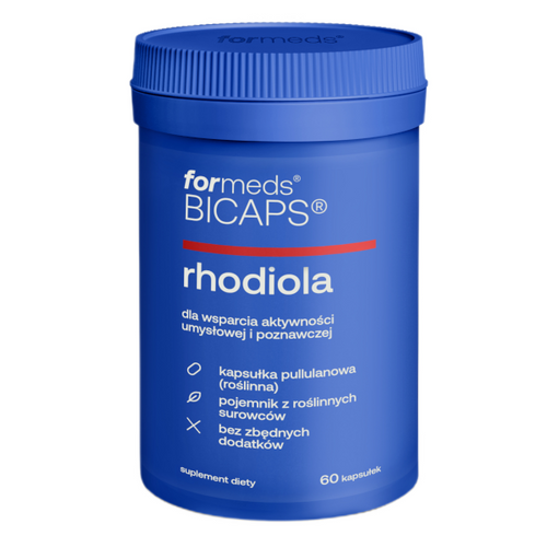 FORMEDS BICAPS RHODIOLA Ekstrakt z Różeńca Górskiego 500mg 60 kaps