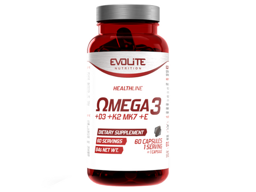 EVOLITE Omega 3 + D3 + K2 MK7 + E 60 kaps