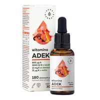 AURA HERBALS Witamina ADEK A + D3 2000IU + E + K2MK7 krople 30 ml