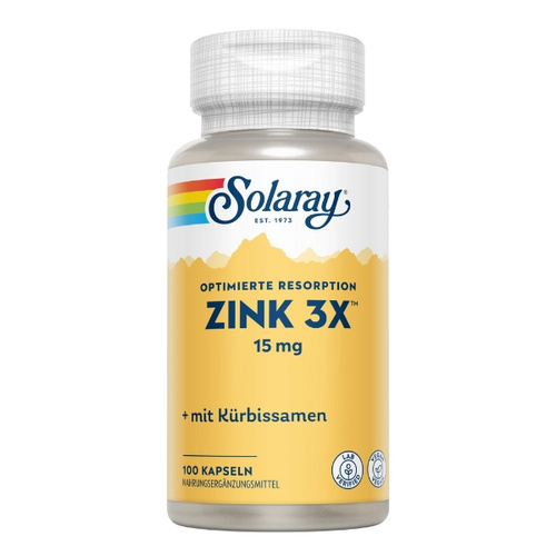 SOLARAY Cynk 3X 15mg 100 kaps