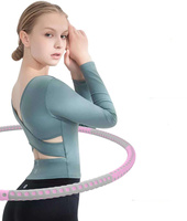 TvvaaFog HUP-20E Hula Hoop składany różowo-szary