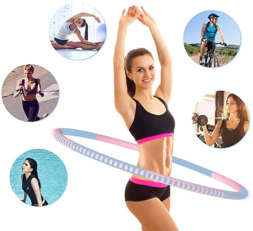 BLAIKOYI Hula Hoop składane kolor różowo-niebieski