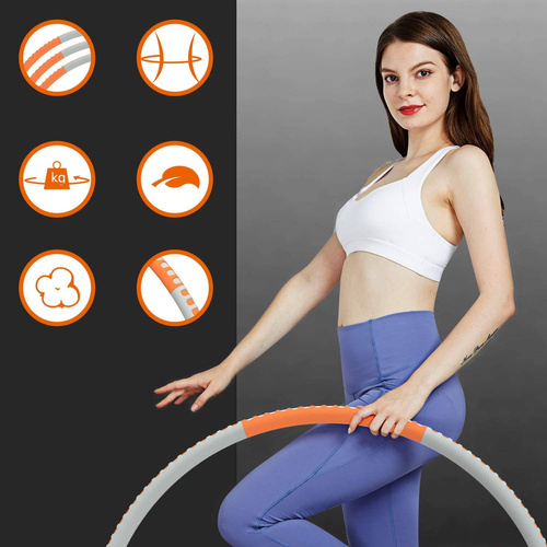 TvvaaFog HUP-20C Hula Hoop składane kolor pomarańczowo-szary