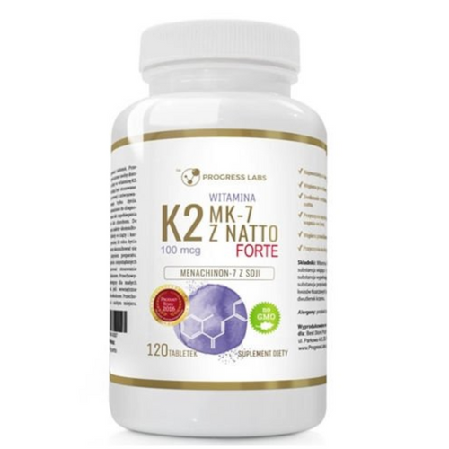 PROGRESS LABS Witamina K2 MK-7 z Natto 100mcg 120 tab