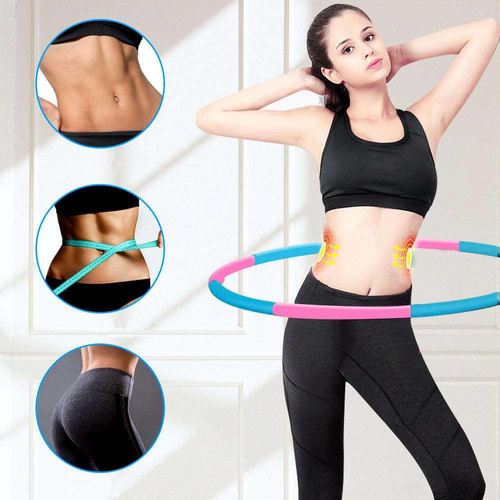 Aoweika HUP-20A Hula Hoop składany różowo-niebieski
