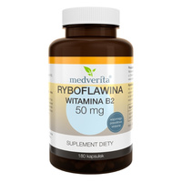 MEDVERITA Ryboflawina Witamina B2 50mg 180 kaps