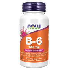 NOW FOODS Witamina B6 B-6 100mg 100 vkaps