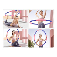 TvvaaFog HUP-20B Hula Hoop składane kolor fioletowo-różowy