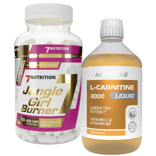 7NUTRITION Jungle Girl Burner 120 kaps+ ACTIVLAB L-Carnitine 3000 liquid 500 ml