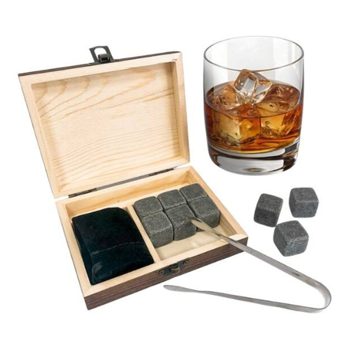 Zestaw kamieni do Whisky w drewnianym opakowaniu