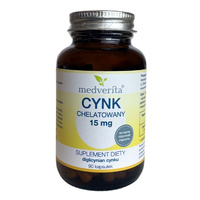 MEDVERITA Cynk Chelatowany 15 mg 90 kaps