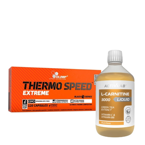 OLIMP Thermo Speed Extreme 120 kaps + ACTIVLAB L-Carnitine 3000 liquid 500 ml