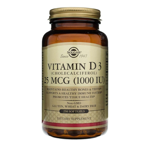 SOLGAR Vitamin D3 25 MCG (1000 IU) 250 kaps