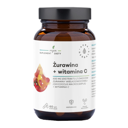 AURA HERBALS Żurawina 800 mg + Witamina C 60 kaps