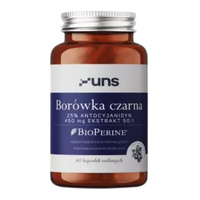 UNS Borówka Czarna + Bioperine 60 kaps