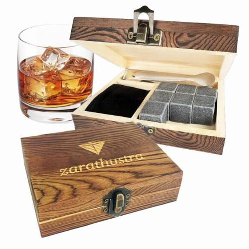 Zestaw kamieni do Whisky w drewnianym opakowaniu