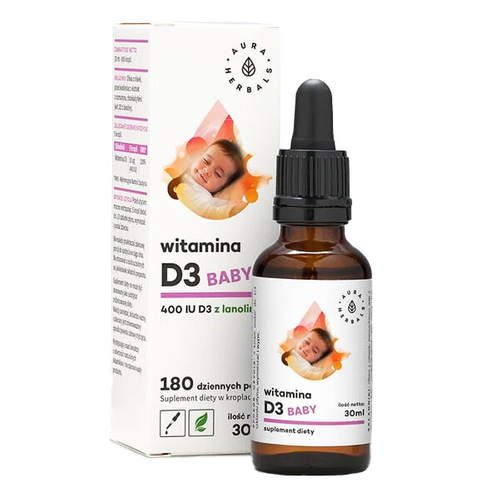 AURA HERBALS Witamina D3 400 IU Baby krople 30 ml